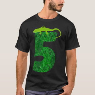 5th Birthday Lizard 5 Reptile Theme Party Five Yea T-Shirt