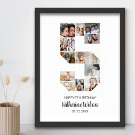 5th Birthday Number 5 Photo Collage Custom Picture Poster<br><div class="desc">Celebrate your little one's milestone 5th birthday with this personalised number 5 photo collage poster. This customisable gift is a perfect way to display precious memories from your kid's fifth year. The poster features a collage of photos capturing those special moments, and it can be customised with your child's name...</div>