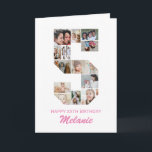 5th Birthday Number 5 Photo Collage Personalised Card<br><div class="desc">Celebrate your child's momentous 5th Birthday with this cute card. It's a personalised photo collage birthday card that allows you to create a truly unique and memorable design. This customisable template lets you insert your own cherished photos, capturing the precious moments of your children's year. This custom card is perfect...</div>