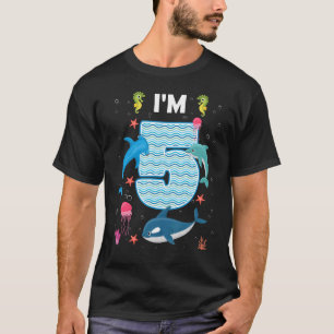 5th Birthday Ocean Sea Animal 5 Years Old Bday T-Shirt