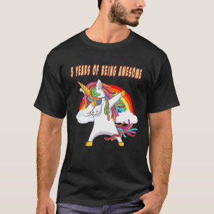 5Th Birthday Outfit Awesome Dabbing Unicorn T-Shirt