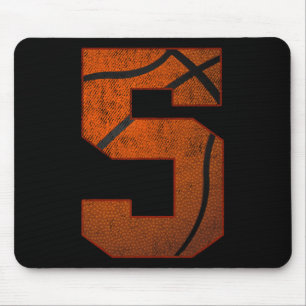 5th Birthday Party Five 5 Year Old Basketball Bday Mouse Mat