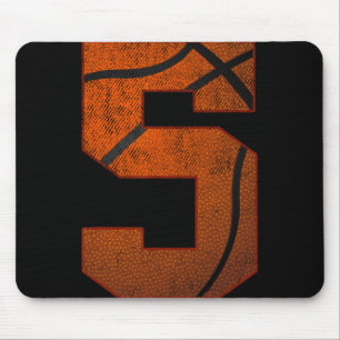 5th Birthday Party Five 5 Year Old Basketball Bday Mouse Mat