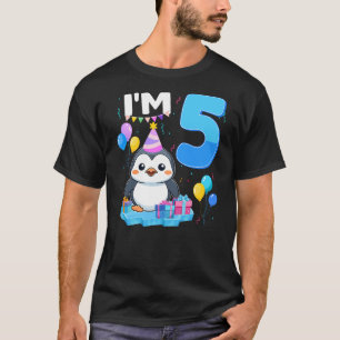 5th Birthday Penguin Theme 5 Year Old Birthday Par T-Shirt