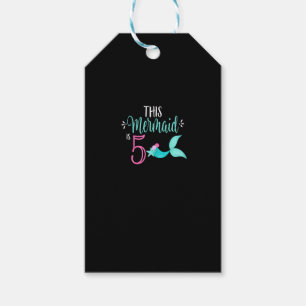 5th Birthday Shirt Mermaid Girl Party THIS MERMAID Gift Tags