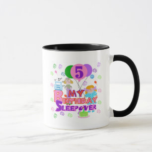 5th Birthday Sleepover Tshirts and Gifts Mug