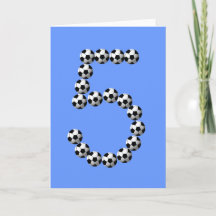 5th Birthday Soccer Age Card