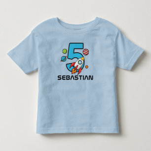 5th Birthday – Space Planets  Toddler T-Shirt