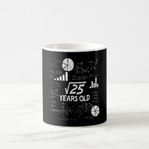 5th Birthday Square Root Math 5 Year Old Bday Gift Coffee Mug