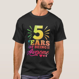 5th Birthday Tie Dye 5 Year old 5 girl year Of Bei T-Shirt