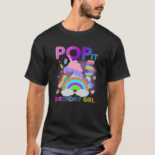 5Th Birthday Unicorn Fidget Pop It Birthday Girl 5 T-Shirt