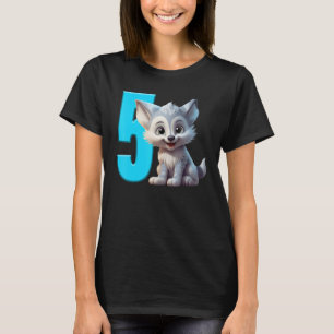 5th Birthday Wolf Shirt Birthday Boy Party Wolves