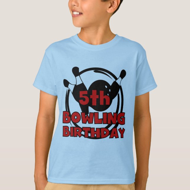 5th Bowling Birthday Tshirts and Gifts (Front)