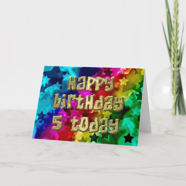 5th Bright stars birthday card (Front)