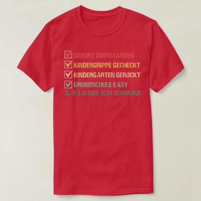 5th class primary school graduation T-Shirt (Design Front)