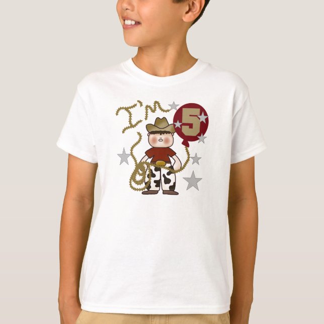 5th Cowboy Birthday T-Shirt (Front)