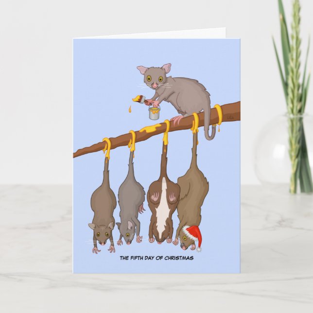 5th Day of Christmas (5 Golden Rings)  Card (Front)