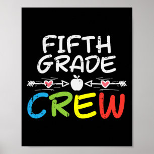 5th Fifth Grade Crew First Day Of School Boys Girl Poster