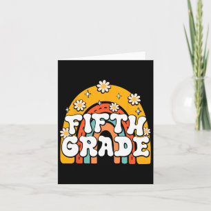 5th Fifth Grade First Day School Back To School Te Card