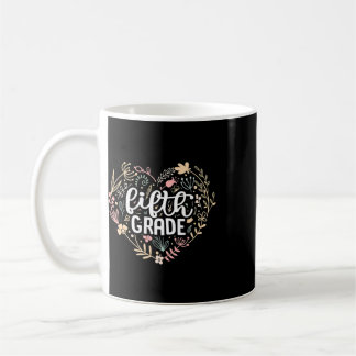 5th Fifth Grade Floral Heart Ck To School Teacher Coffee Mug