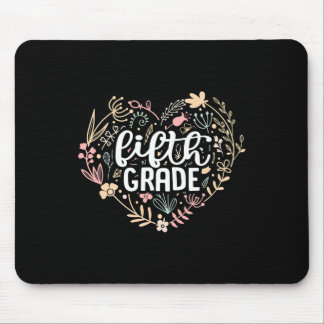 5th Fifth Grade Floral Heart Ck To School Teacher Mouse Mat