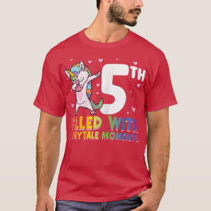 5th filled with fairytale moments birthday girl T-Shirt