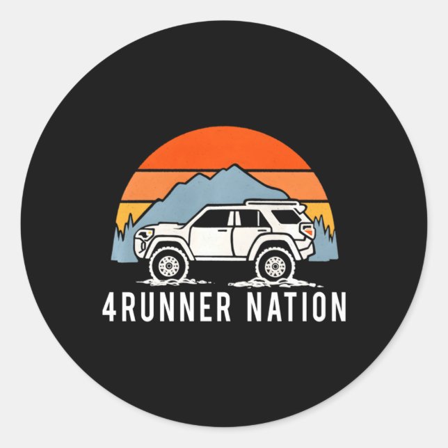 5Th Gen 4Runner Heritage S Classic Round Sticker (Front)