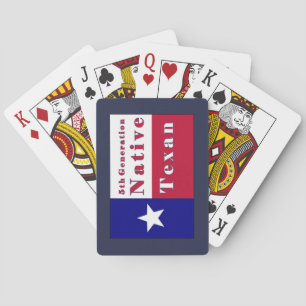 5th Generation Native Texan Flag Playing Cards