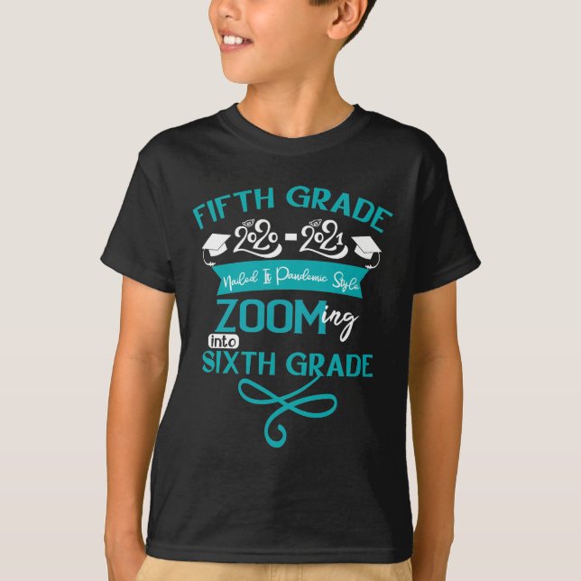 5th Grade 2021 Pandemic Style Graduation Gift T-Shirt (Front)