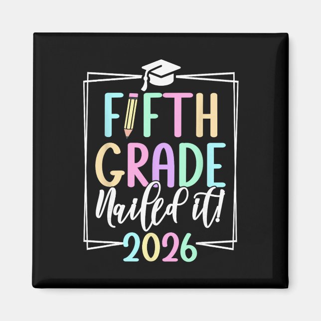5th Grade 2026 Fifth Grade Grad Elementary School  Magnet (Front)