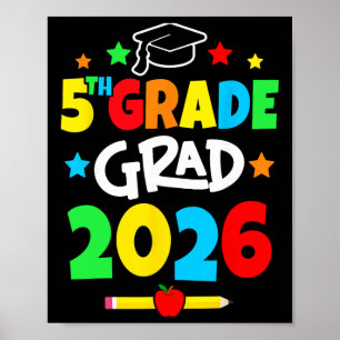 5th Grade 2026 Fifth Grade Grad Elementary School Poster