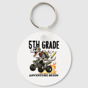 5th Grade Adventure Begin Back To School Boys T-re Key Ring