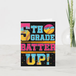 5th Grade Batter Up Softball Baseball Basketball B Card