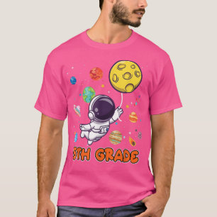 5th Grade Birthday Boy Tees Astronaut Fifth Grade