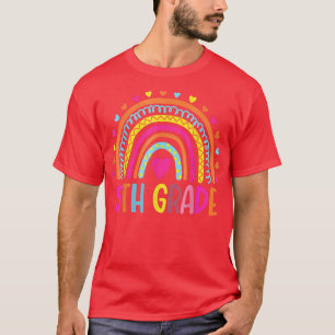 5th Grade Boho Rainbow Teacher Student Last Day Of T-Shirt