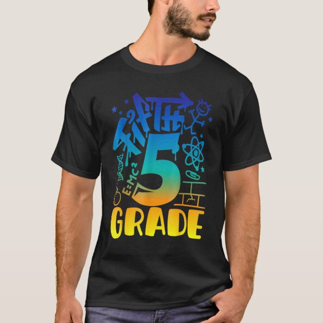 5th Grade Boy First Day Of School Teacher Back To  T-Shirt (Front)