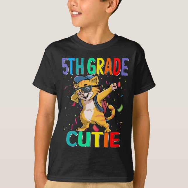 5th Grade Cutie Cat T-Shirt (Front)