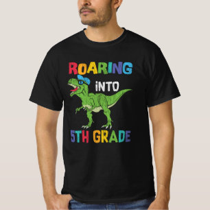 5th Grade Dinosaur First Day School Student Gift T-Shirt