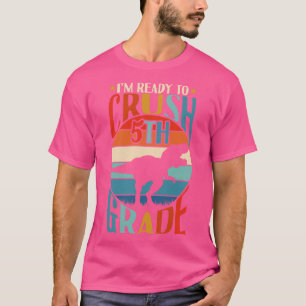 5th Grade Dinosaur T rex Back To School T-Shirt