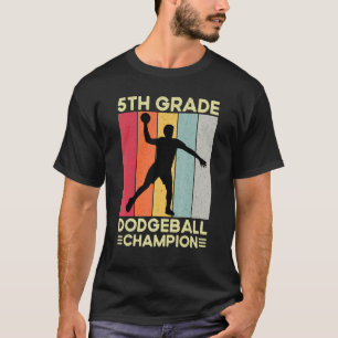 5th Grade Dodgeball Player Retro Kids  Dodgeball T-Shirt