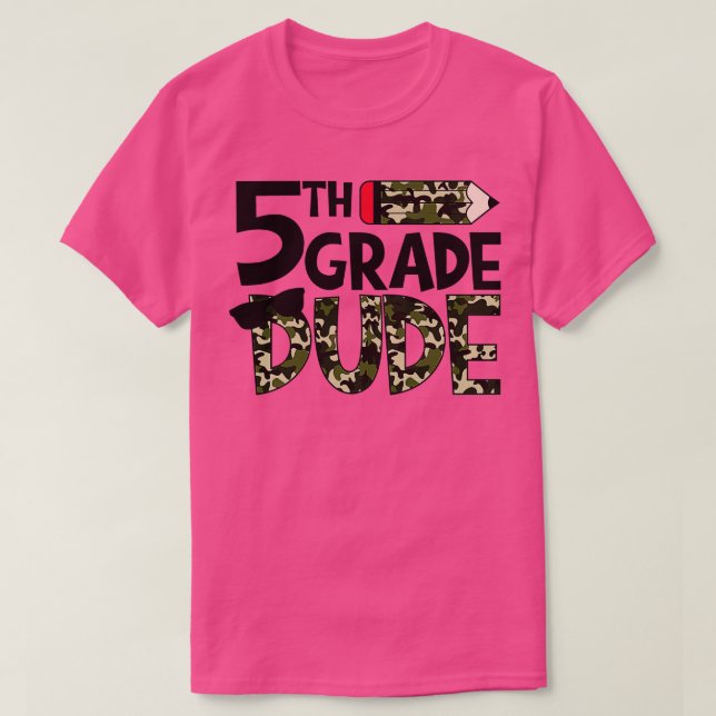 5th grade dude school T-Shirt (Design Front)