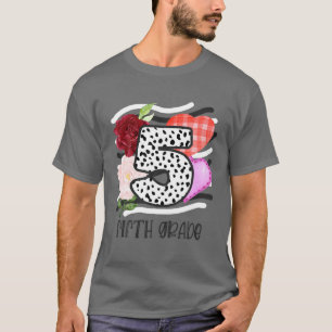 5Th Grade Elegant Roses Floral Back To School Girl T-Shirt