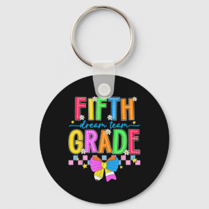 5th Grade For Girl Boys Teacher Fifth Grade Back T Key Ring
