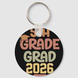 5th Grade Grad Cl Of 2026 Graduation Bold Cosy Col Key Ring