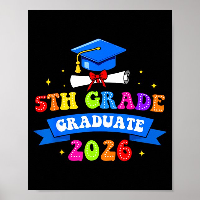 5th grade graduation 2026 graduate class of 2026 poster (Front)