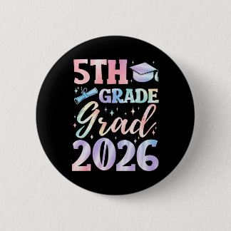 5th Grade Graduation Cl 2026 Elementary School Gra 6 Cm Round Badge