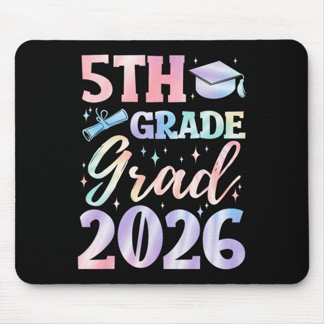 5th Grade Graduation Cl 2026 Elementary School Gra Mouse Mat (Front)