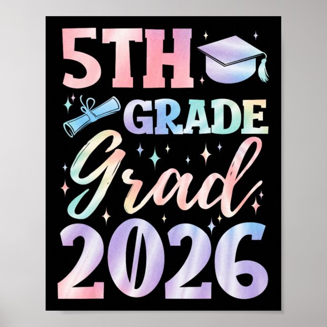 5th Grade Graduation Cl 2026 Elementary School Gra Poster (Front)