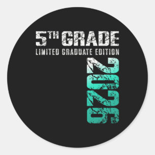 5th Grade Graduation Cl Of 2026 Classic Round Sticker