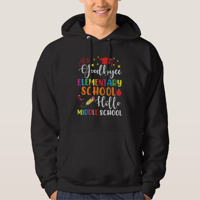 5th Grade Graduation Elementary School Hello Middl Hoodie (Front)